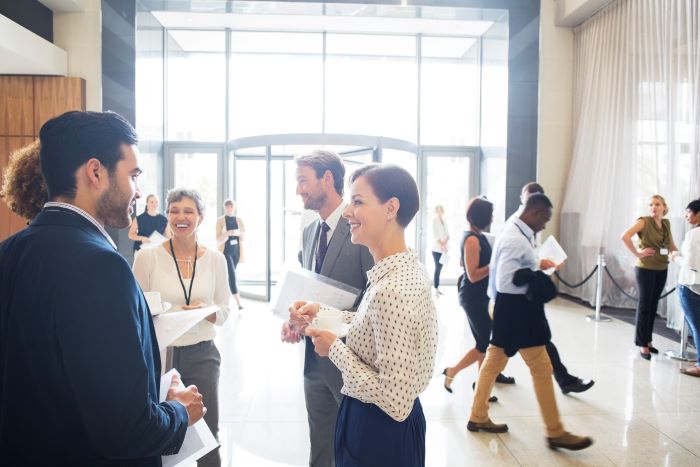 Group of environmental professionals at a networking event